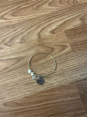 Alex and Ani Silver-Tone 'Pumpkin Spice' Pumpkin Charm Bangle Bracelet